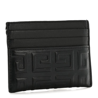Givenchy Calfskin 4G Embossed Card Holder Black 3 of 11