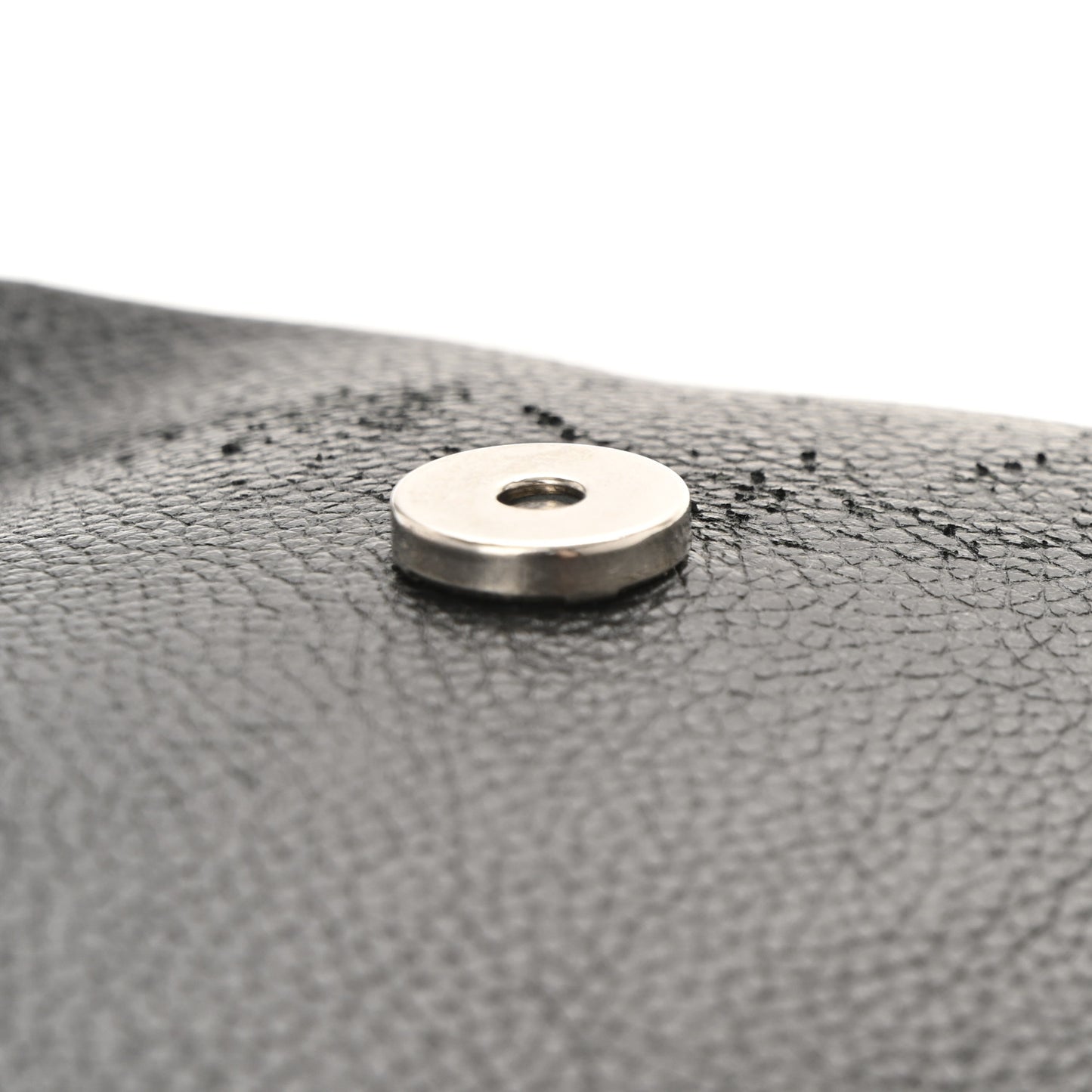 Grained Calfskin Small Hourglass Top Handle Bag Black