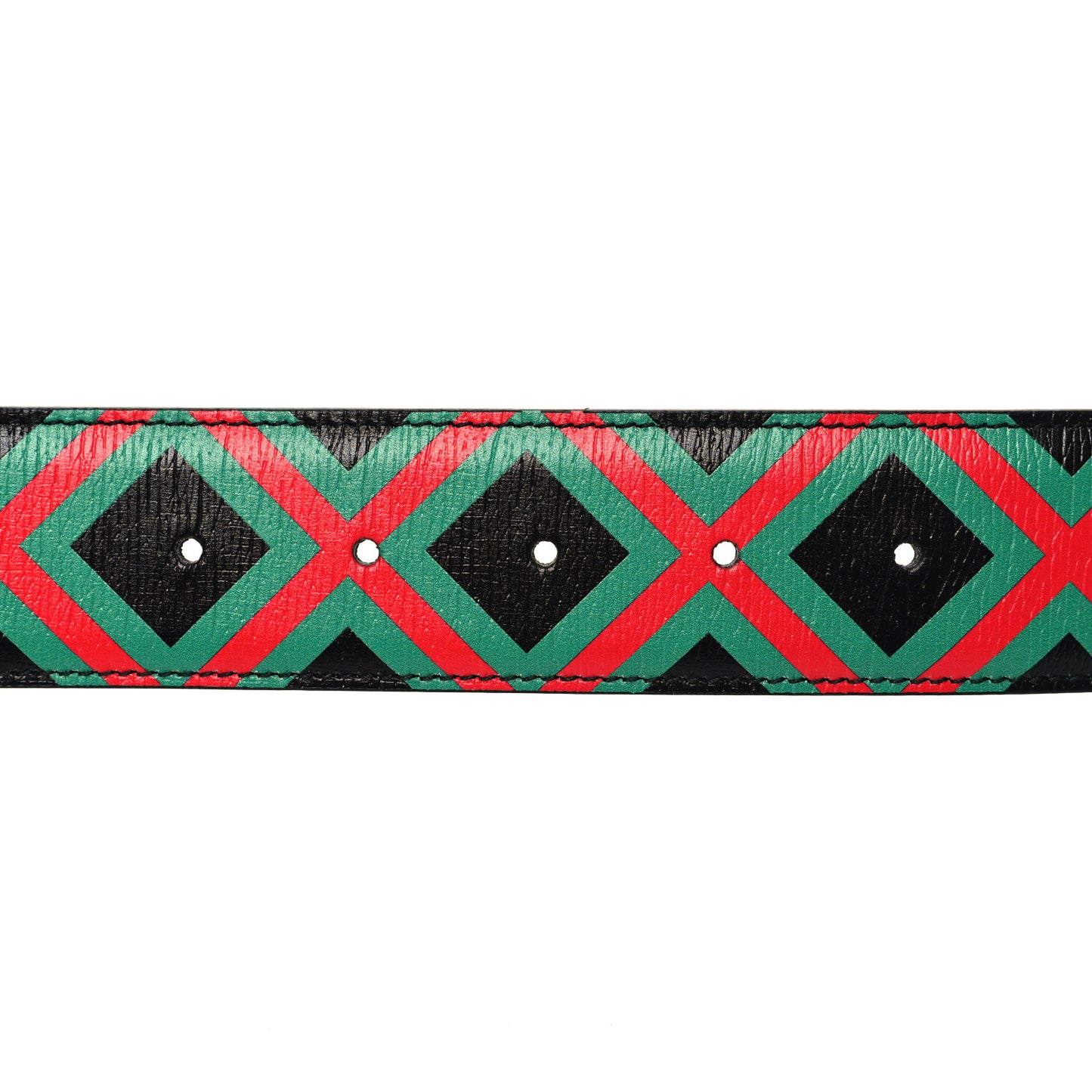 Textured Dollar Calfskin Criss-Cross Double G Memorable Buckle 40mm Belt 85 34 Black