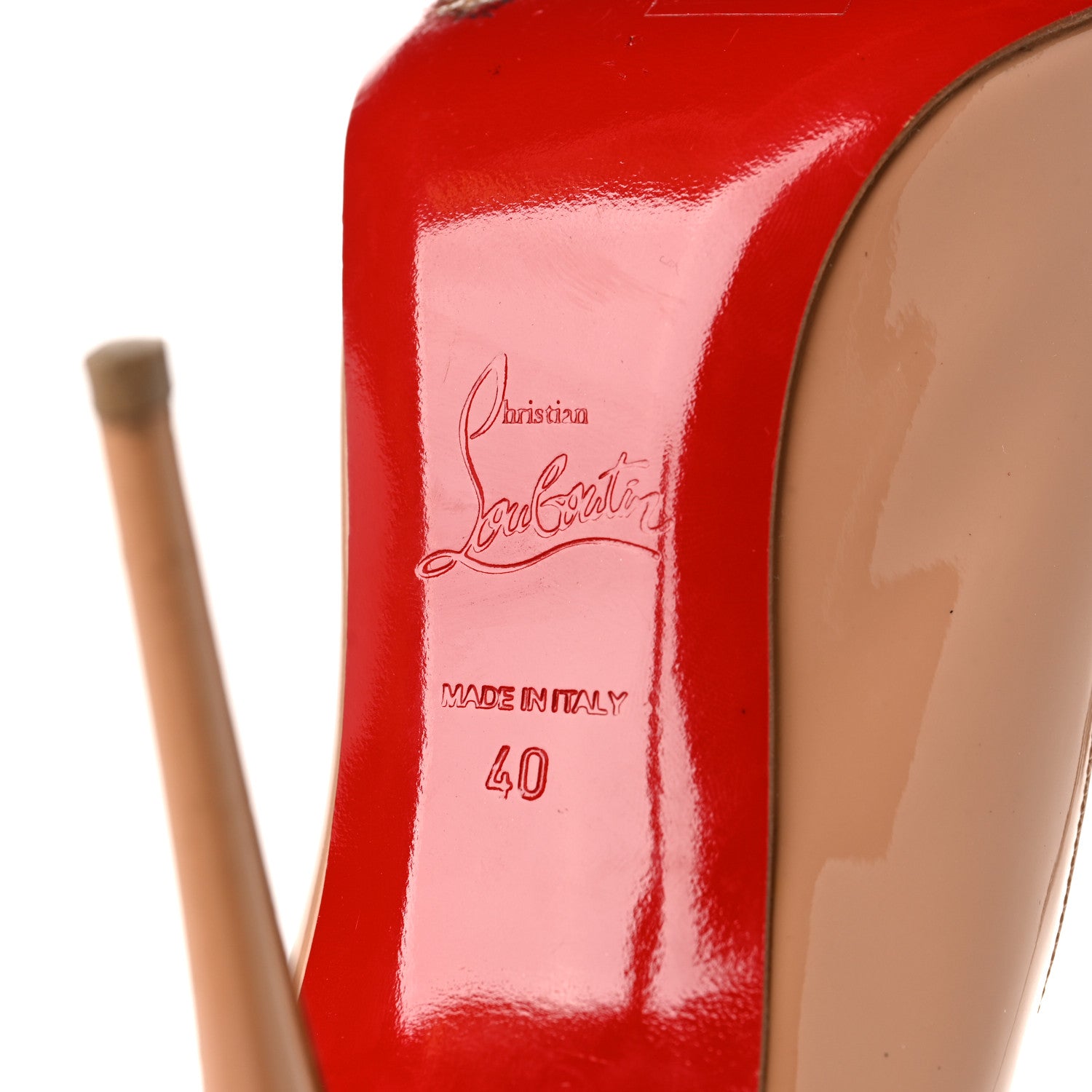 Christian Louboutin Patent Dorissima 100 Pumps 40 Nude 6 of 10