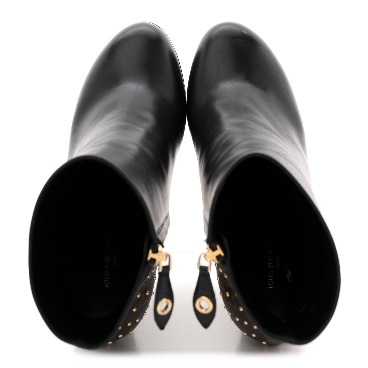 Soft Calfskin Monogram Afterglow Platform Ankle Boots 39 Black