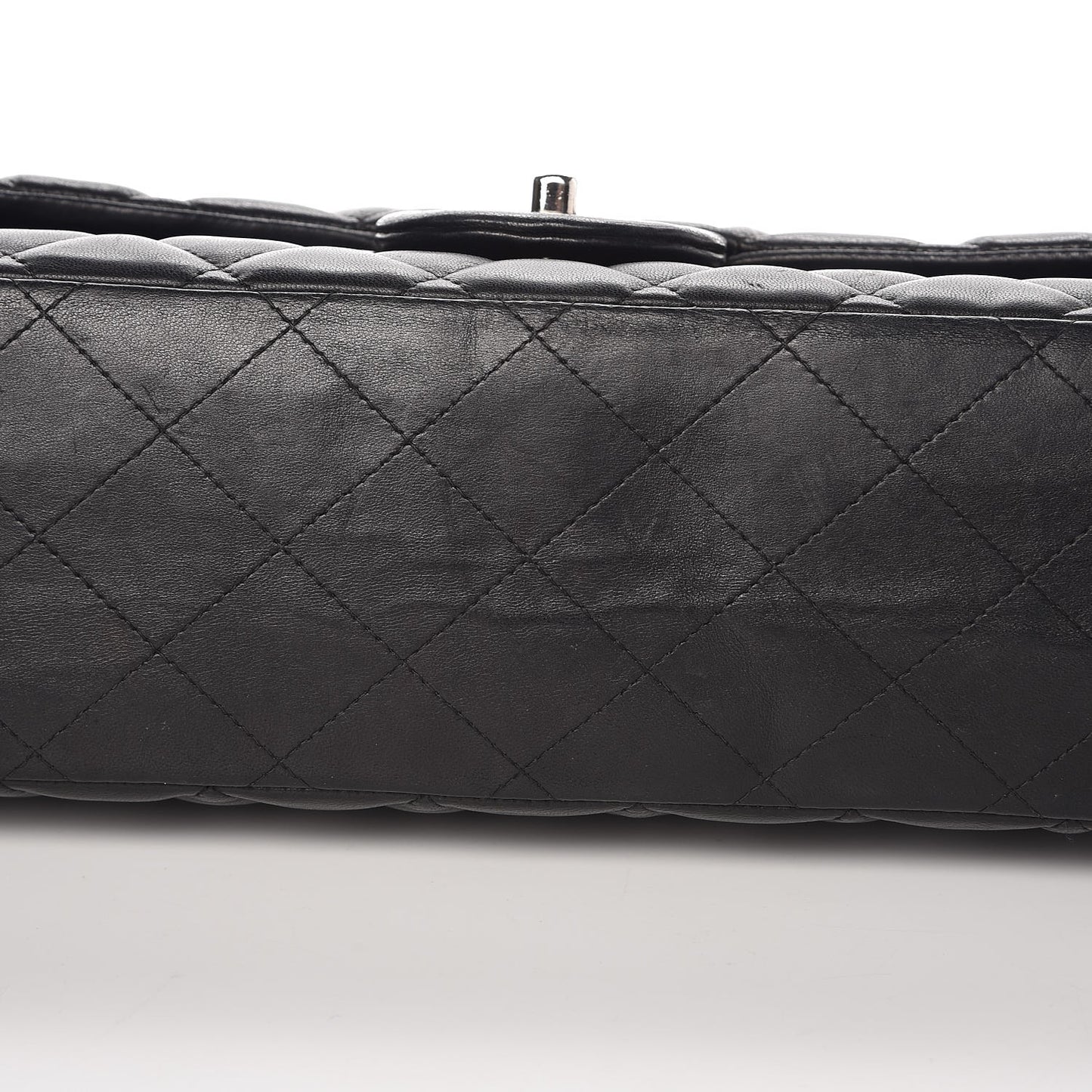 Lambskin Quilted Maxi Double Flap Black