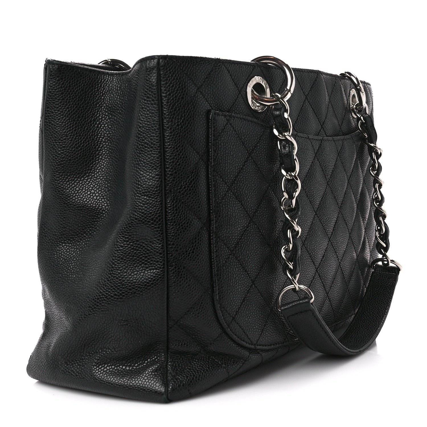 Chanel Caviar Quilted Grand Shopping Tote GST Black 3 of 11