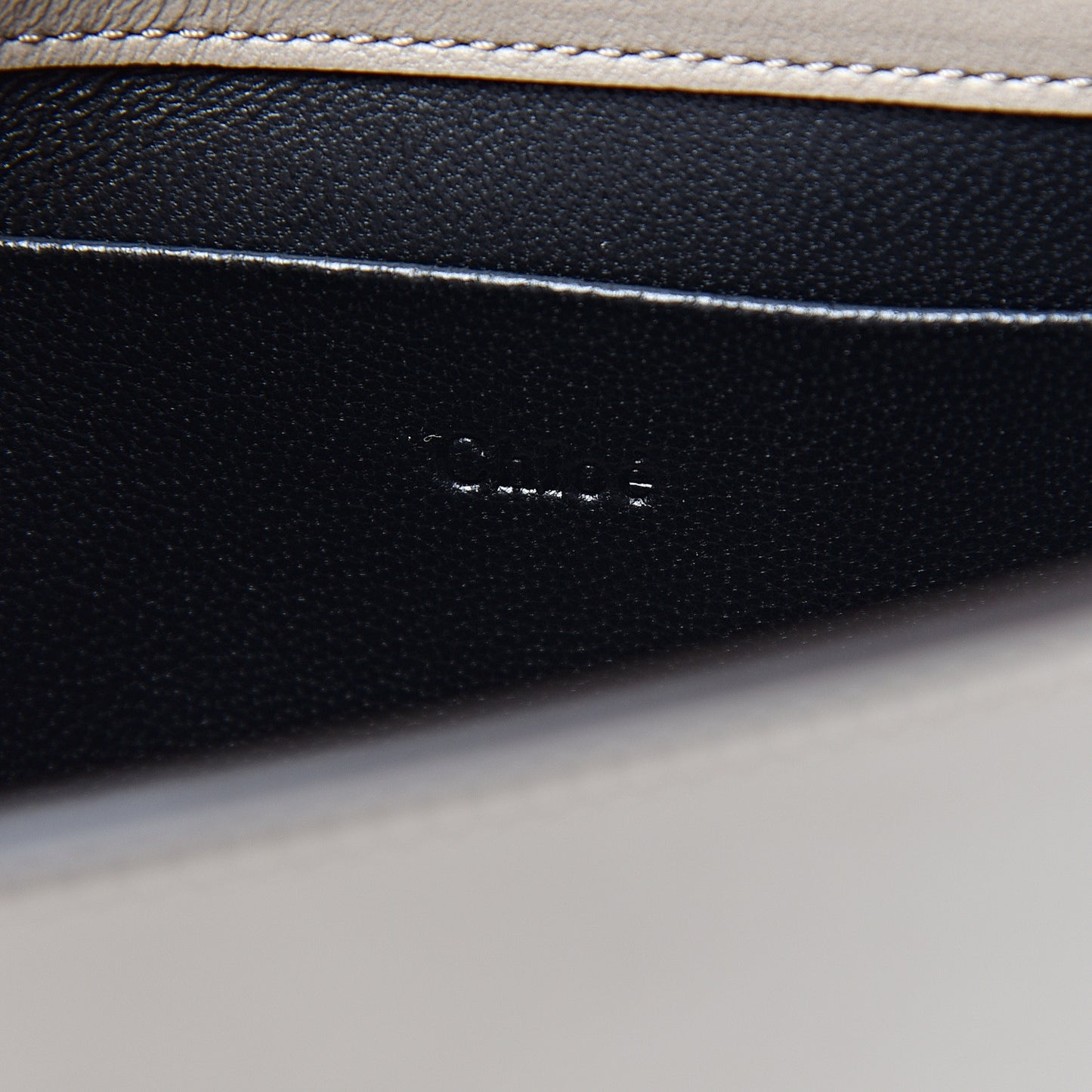 Calfskin Small Nile Bracelet Minaudiere Bag Motty Grey