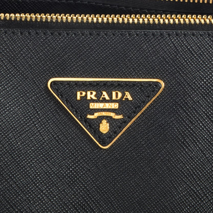 Prada Saffiano Lux Large Double Zip Tote Nero Black 9 of 10