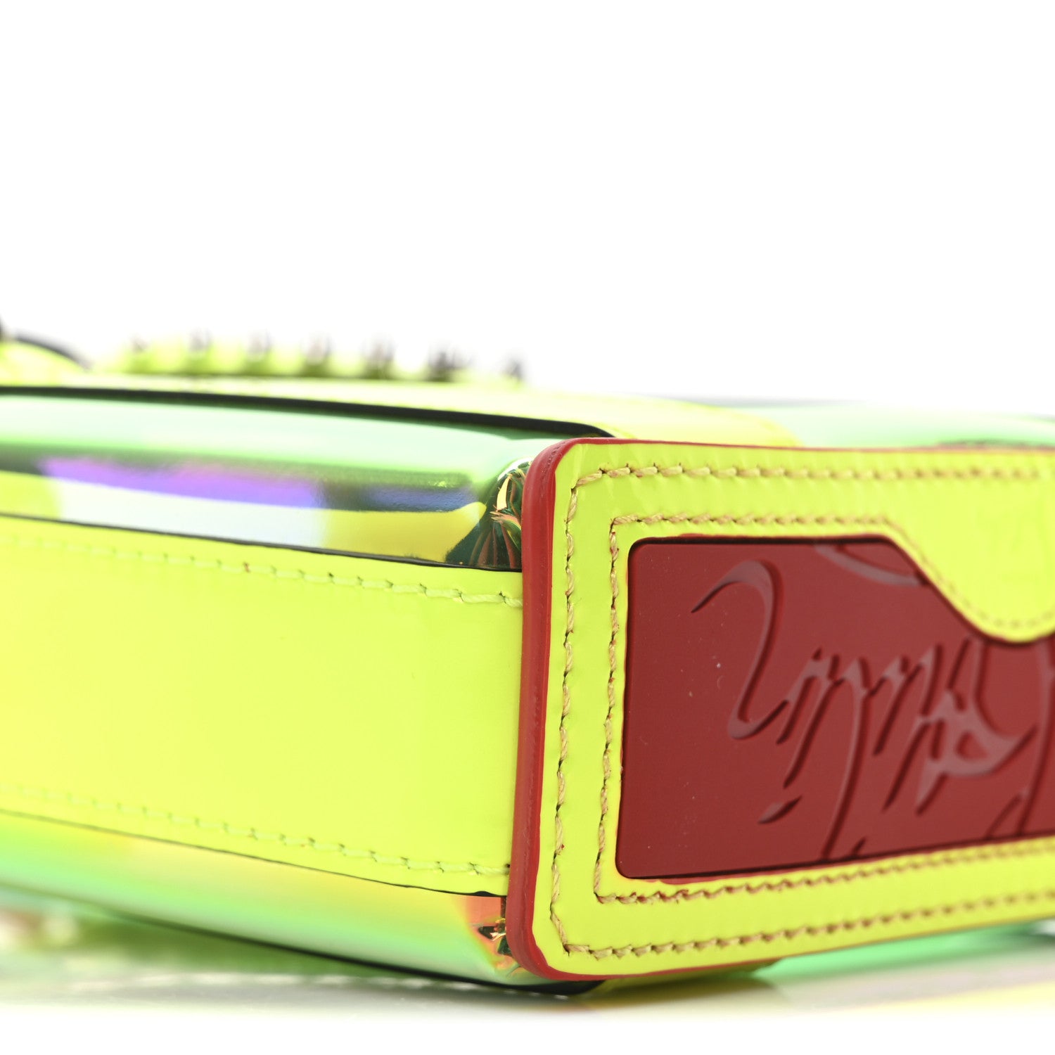 Christian Louboutin Patent Mini North South Cabata Tote Fluo Yellow 8 of 9