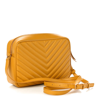 Saint Laurent Calfskin Matelasse Monogram Lou Camera Bag Safran 3 of 10