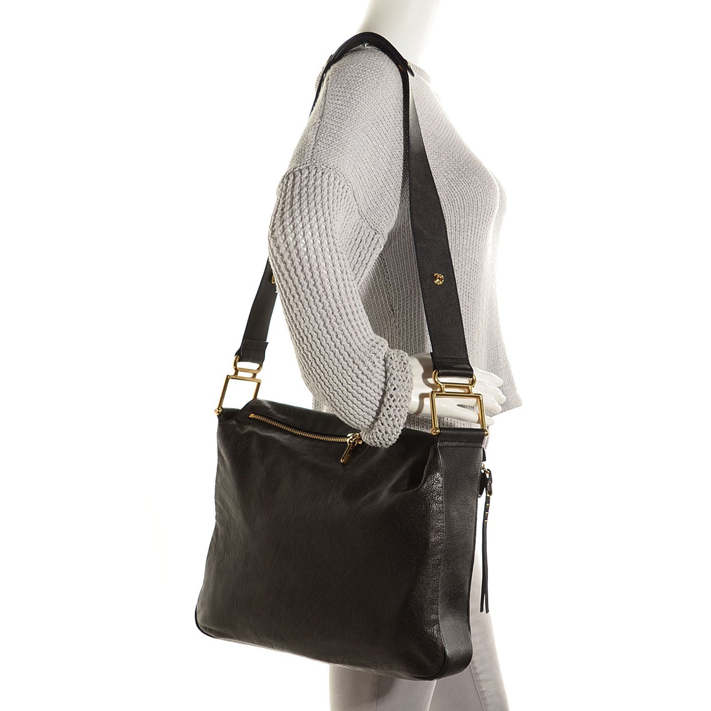 Sheepskin Vanessa Chain Shoulder Bag Black