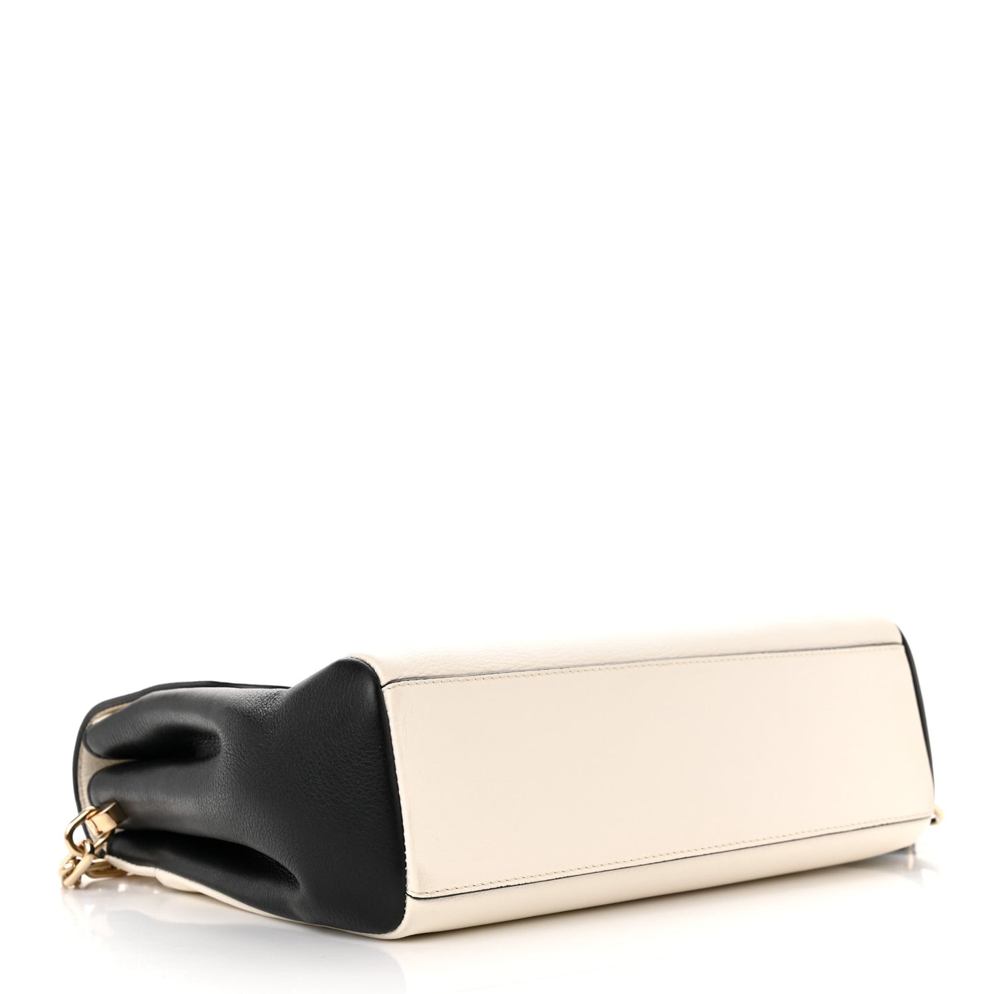 Calfskin Small Diorling White Black