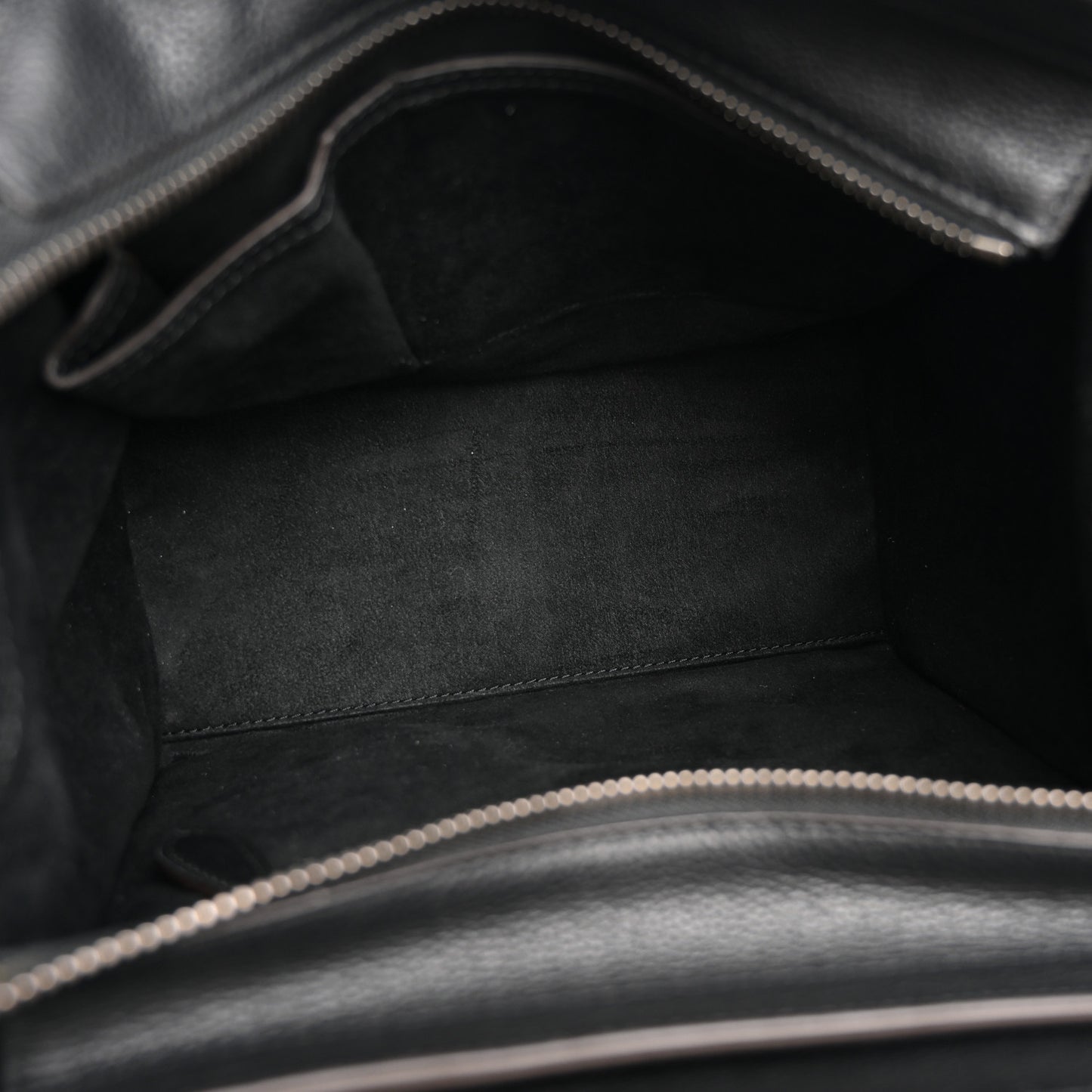 Drummed Calfskin Micro Luggage Black