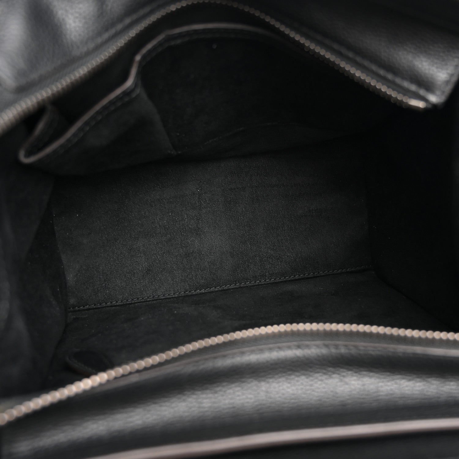 Celine Drummed Calfskin Micro Luggage Black 5 of 10