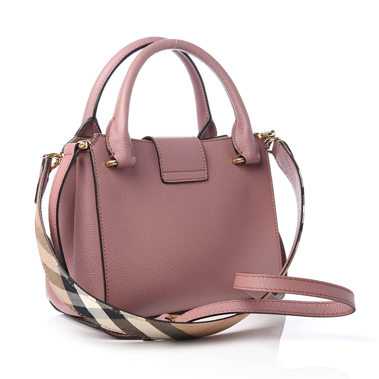 Burberry Soft Grain Calfskin Small Buckle Tote Dusty Pink 4 of 13