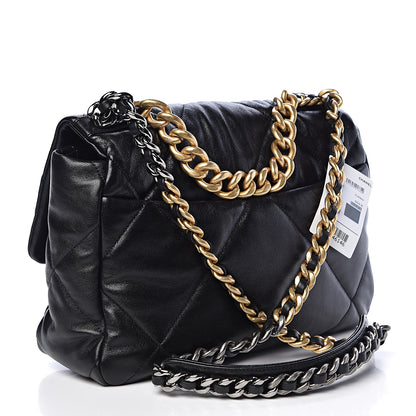 Chanel Lambskin Quilted Large 19 Flap Black 3 of 11