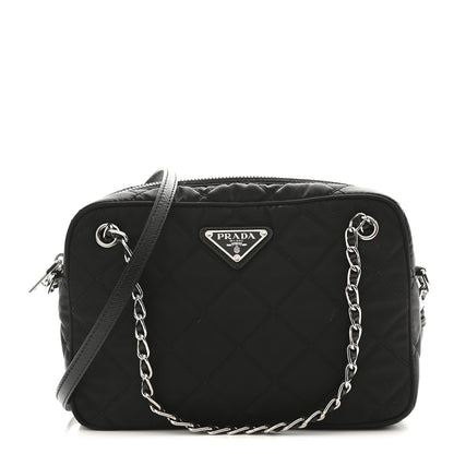 Prada Nylon Tessuto Impuntu Quilted Crossbody Bag Black 1 of 7