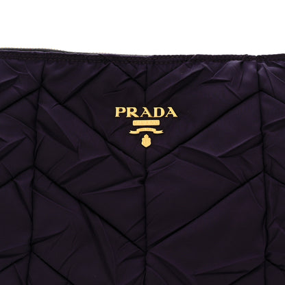 Prada Tessuto Nylon Chevron Quilted Shoulder Bag Indaco 8 of 10