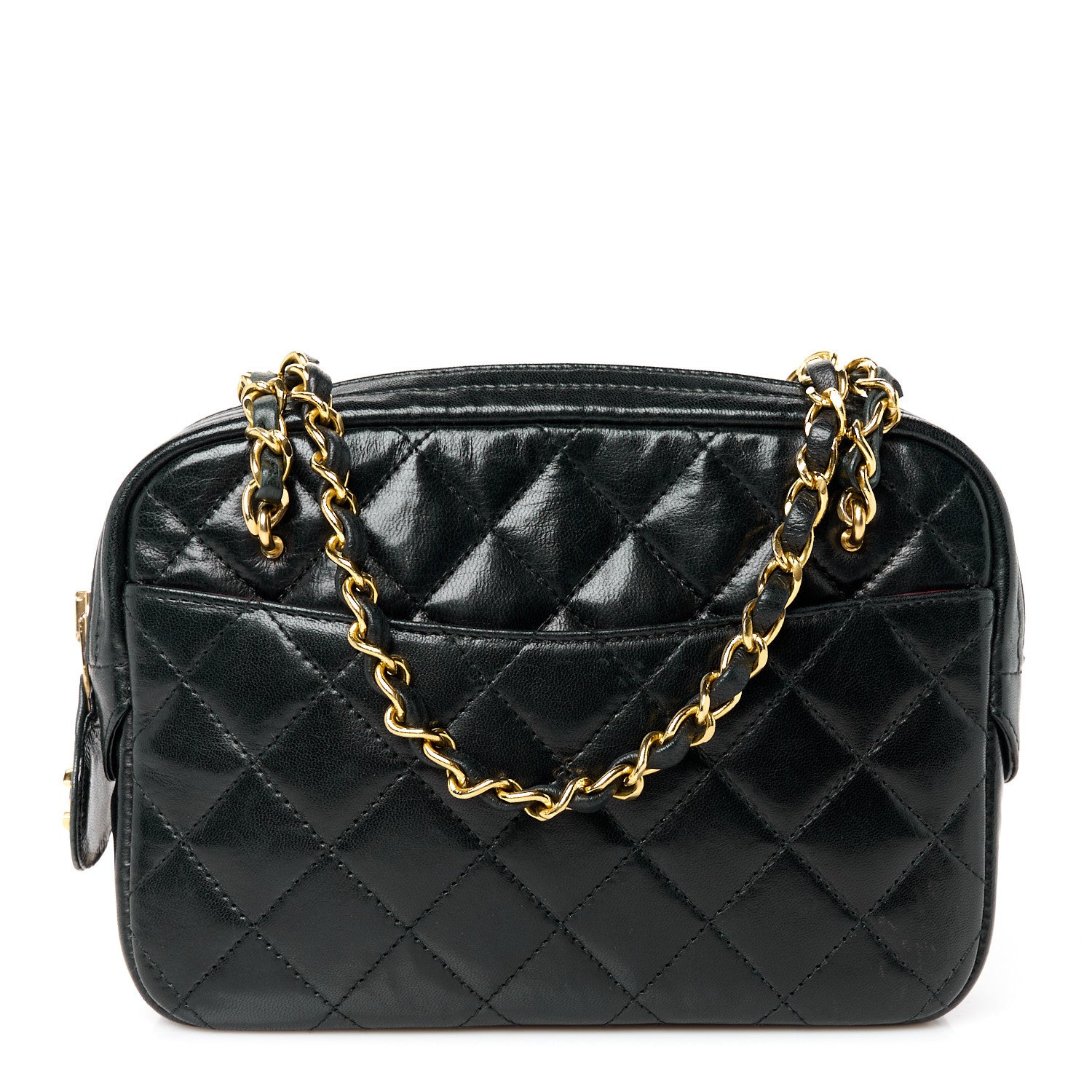 Chanel Lambskin Quilted Camera Case Black 1 of 11