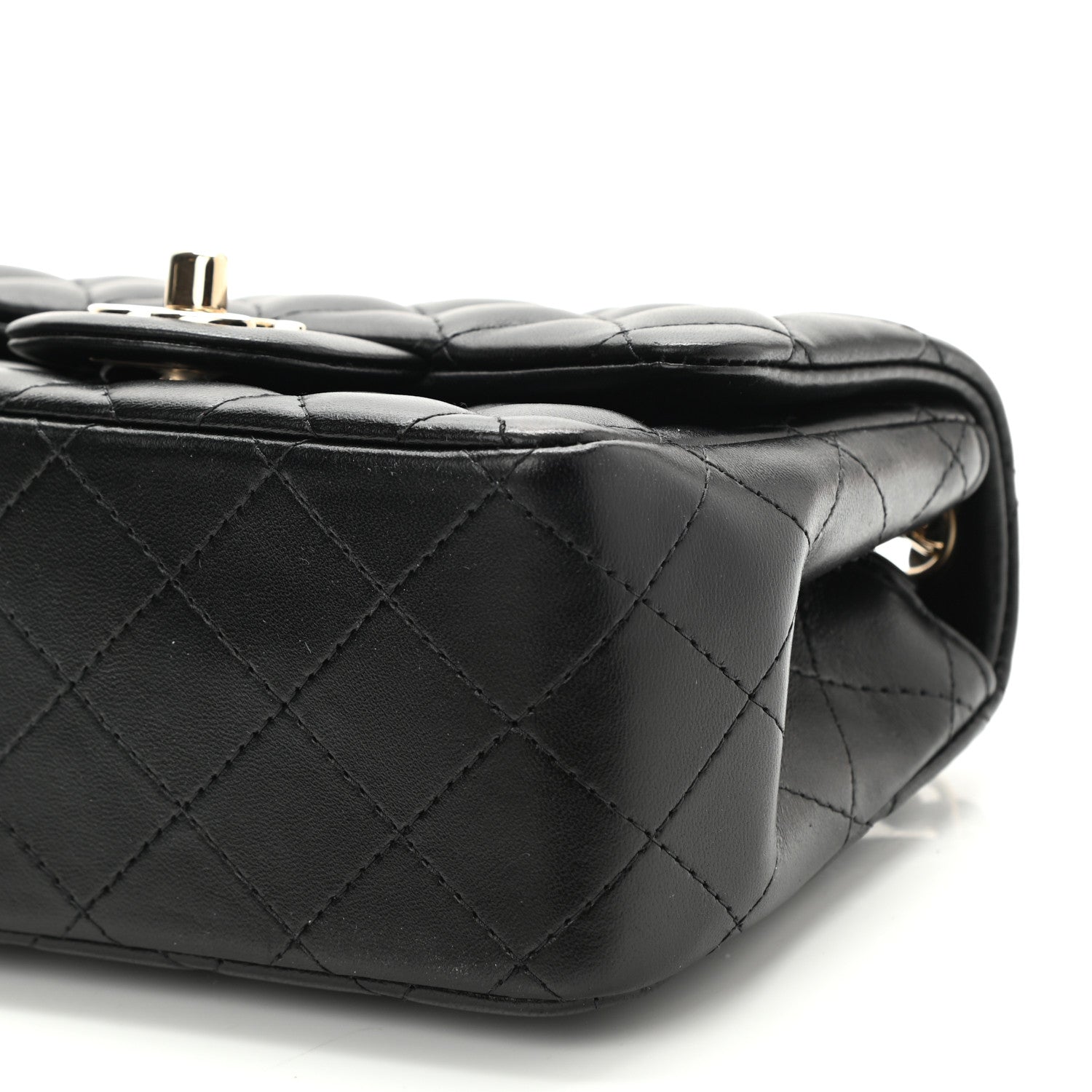 Chanel Lambskin Quilted Mini Square Flap Black 10 of 10
