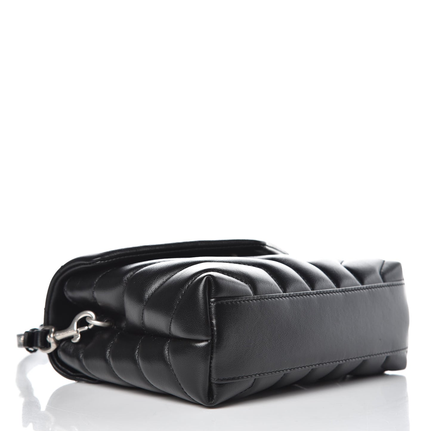 Calfskin Y Quilted Monogram Toy Loulou Crossbody Bag Black