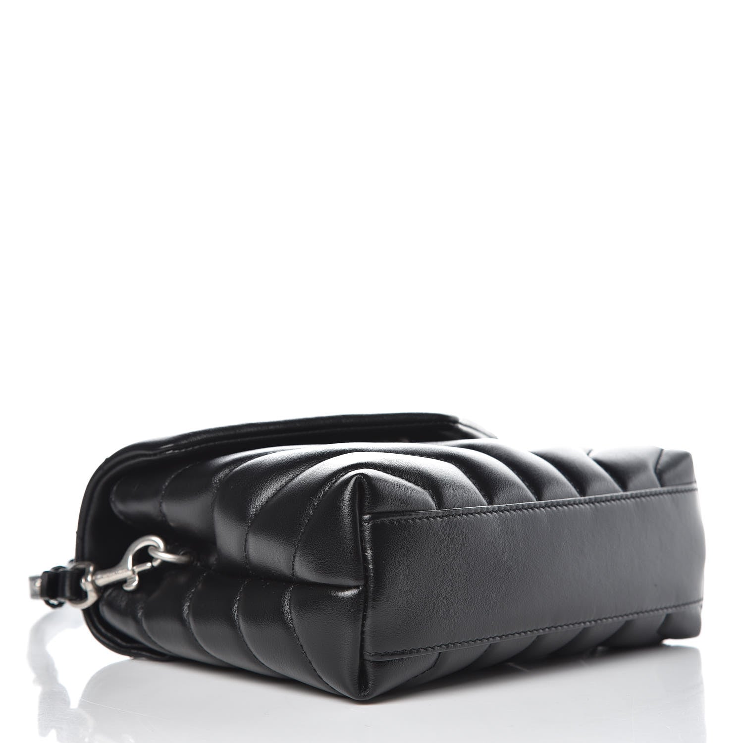 Saint Laurent Calfskin Y Quilted Monogram Toy Loulou Crossbody Bag Black 4 of 11