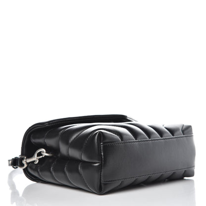 Saint Laurent Calfskin Y Quilted Monogram Toy Loulou Crossbody Bag Black 4 of 11