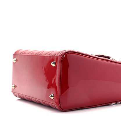 Christian Dior Patent Cannage Medium Lady Dior Burgundy Red 9 of 9
