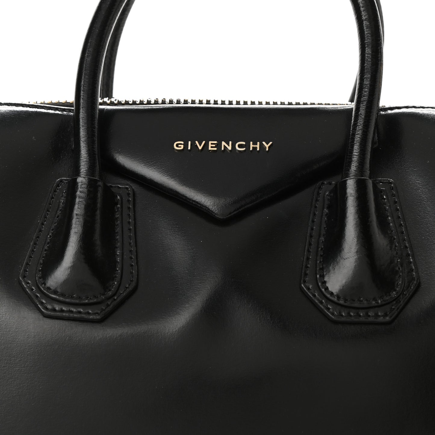 Shiny Lord Calfskin Medium Antigona Black
