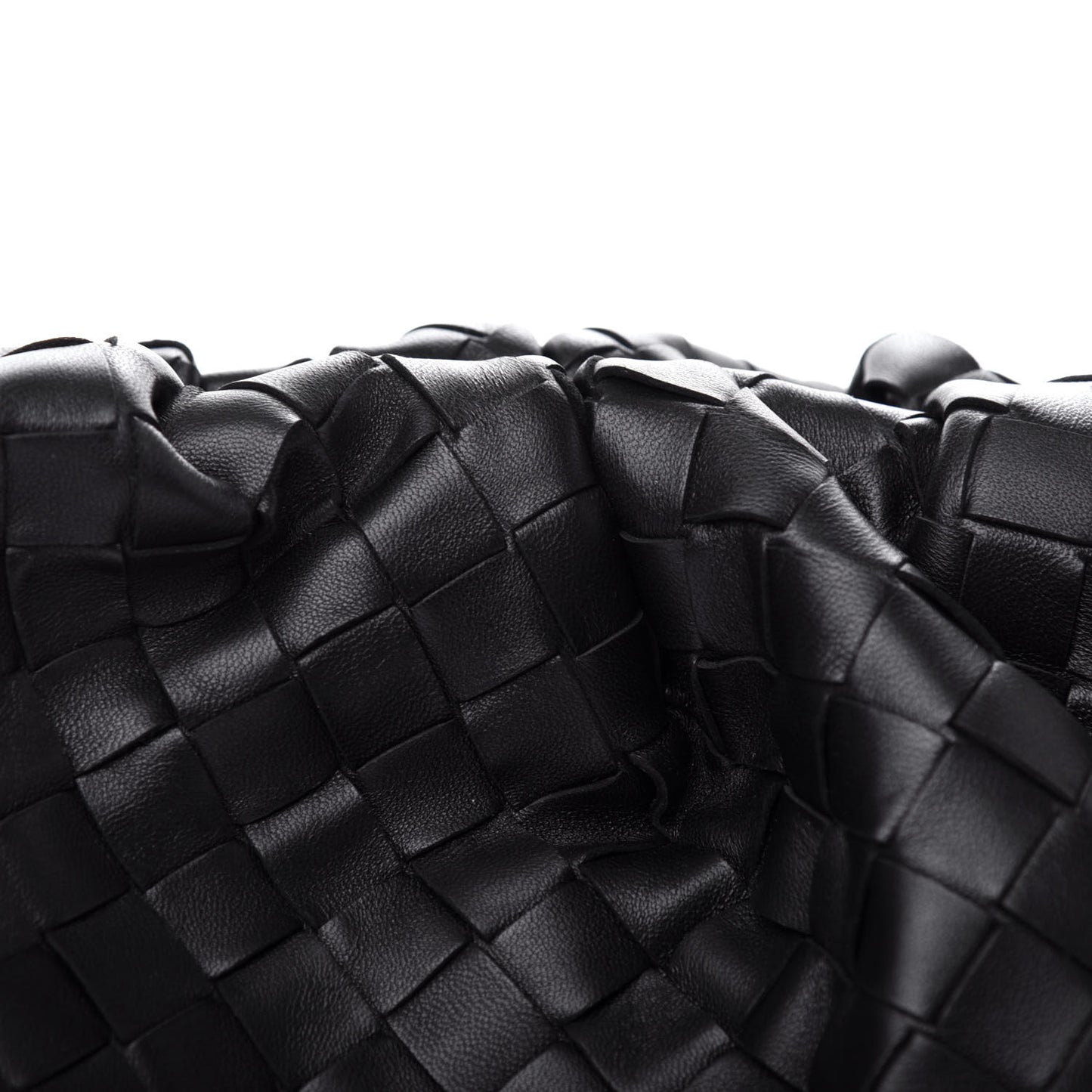 Nappa Maxi Intreccio The Pouch Oversized Clutch Black
