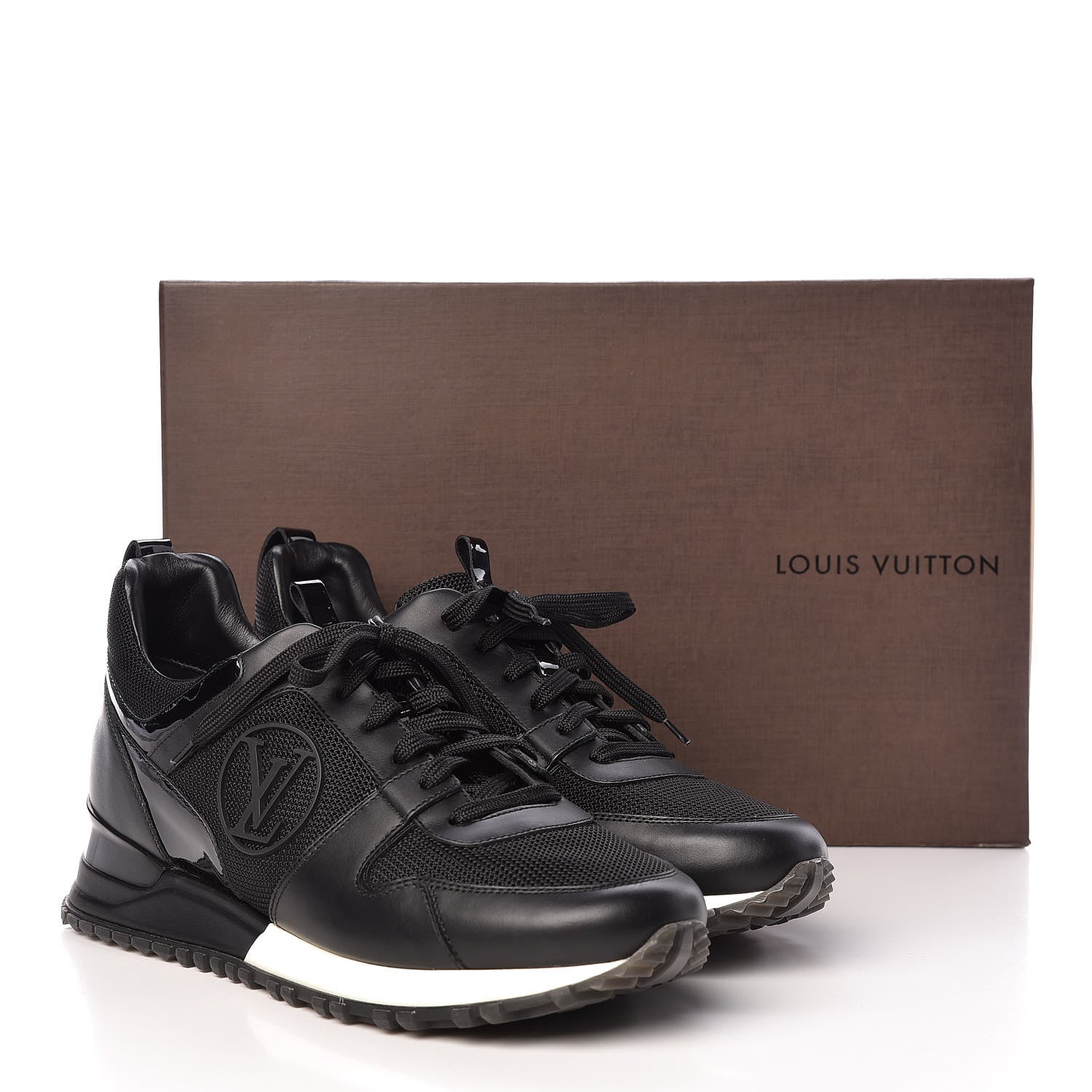 Louis Vuitton Calfskin Run Away Sneakers 38 Black 9 of 9