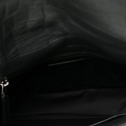 Saint Laurent Calfskin Crocodile Embossed Monogram Medium Niki Chain Satchel Algea 5 of 8