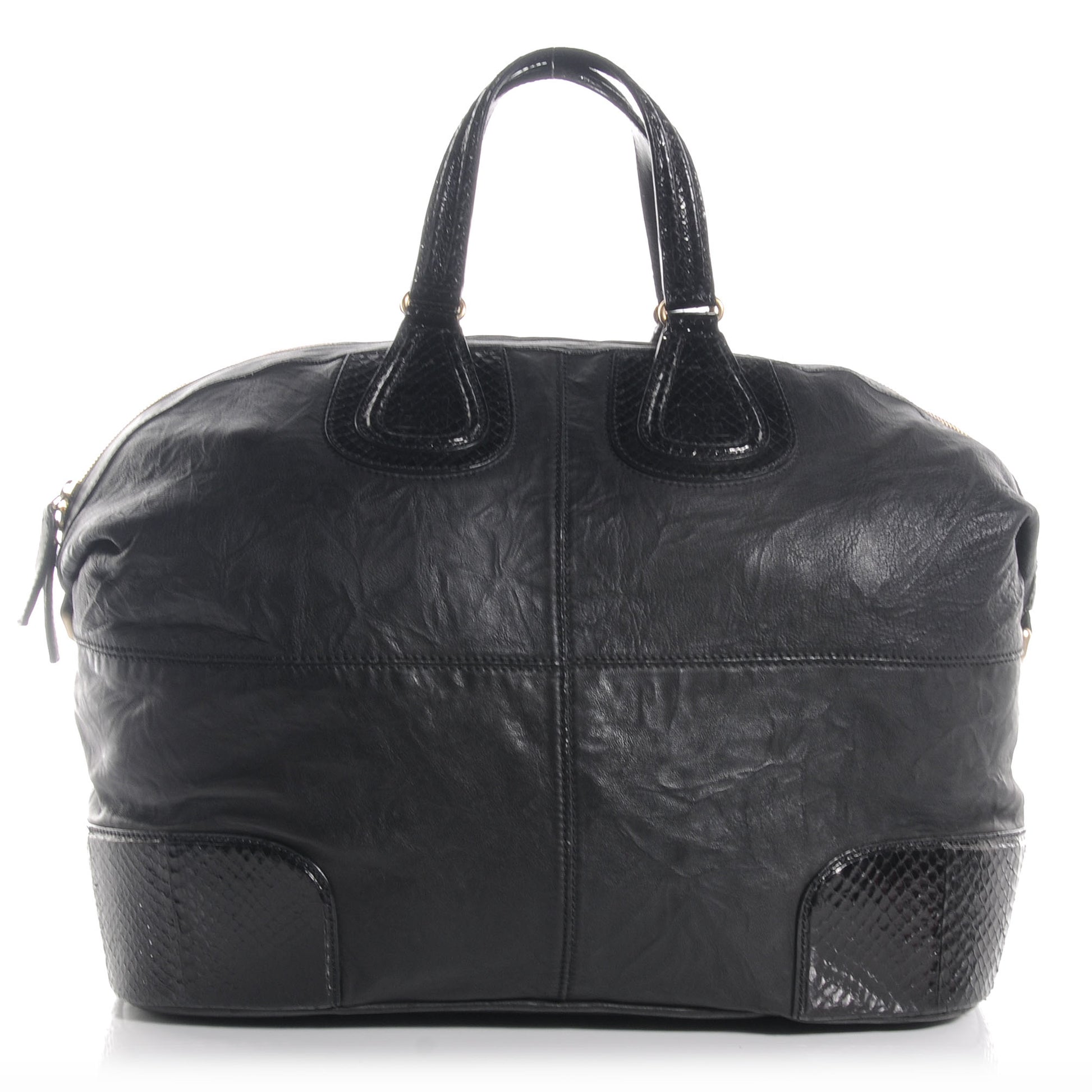 Givenchy Calfskin Python Trim Large Nightingale Black 1 of 8