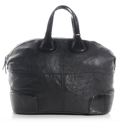 Givenchy Calfskin Python Trim Large Nightingale Black 1 of 8