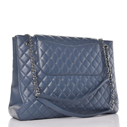 Chanel Caviar Quilted Flap Tote Blue 3 of 9