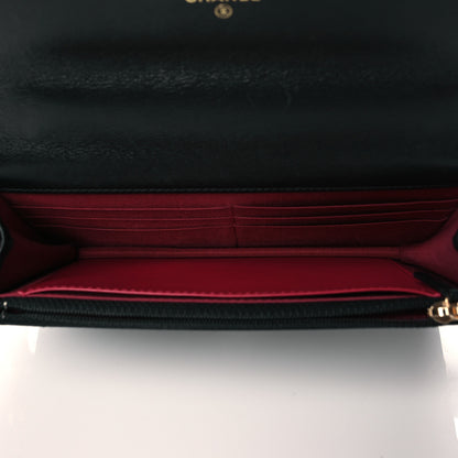 Chanel Goatskin Quilted Chanel 19 Wallet On Chain WOC Black 5 of 11