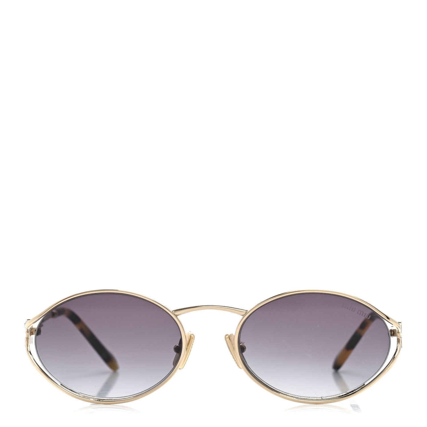 Miu Miu Metal Oval Sunglasses SMU52Y Tortoise 2 of 7