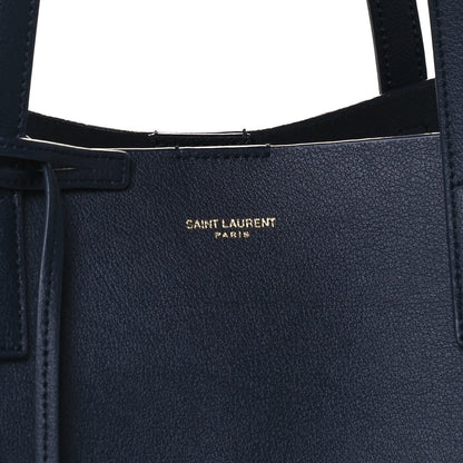 Saint Laurent Calfskin Large Shopping Tote Deep Marine 8 of 11