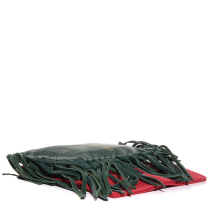 Valentino Garavani Pebbled Calfskin C-Rockee Zodiac Fringe Clutch Light Emerald 5 of 9