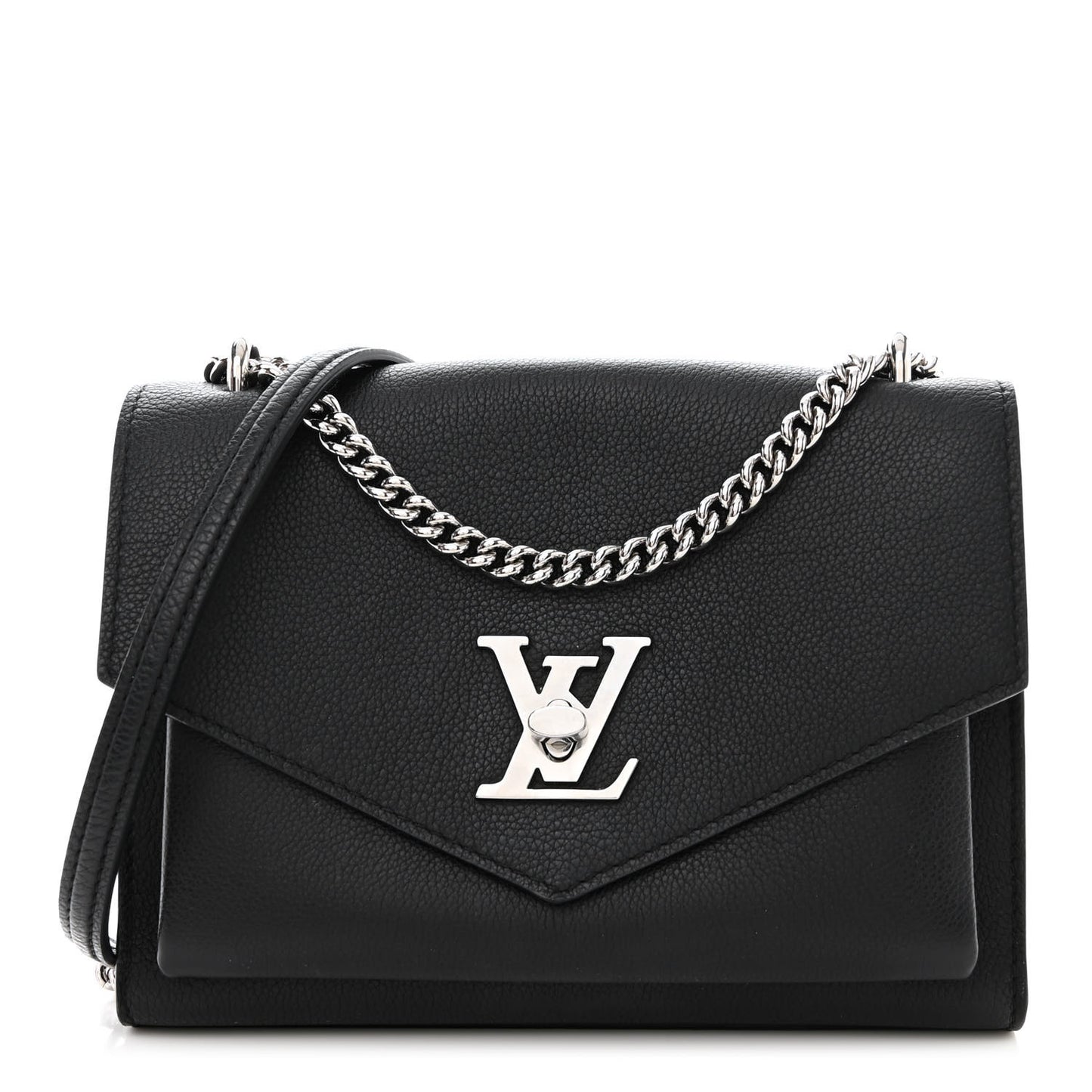 Soft Calfskin My Lockme Chain Bag BB Black