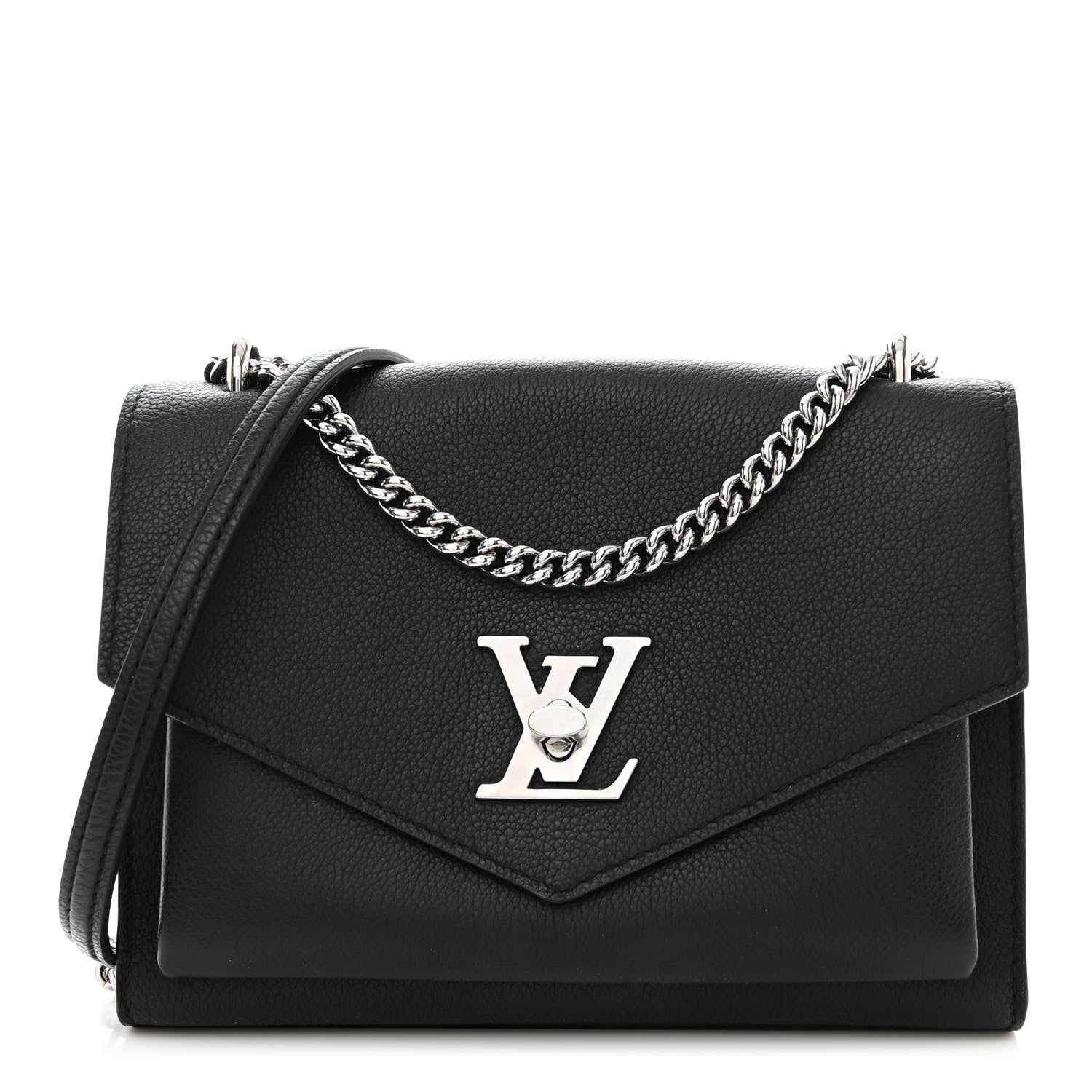 Louis Vuitton Soft Calfskin My Lockme Chain Bag BB Black 1 of 9