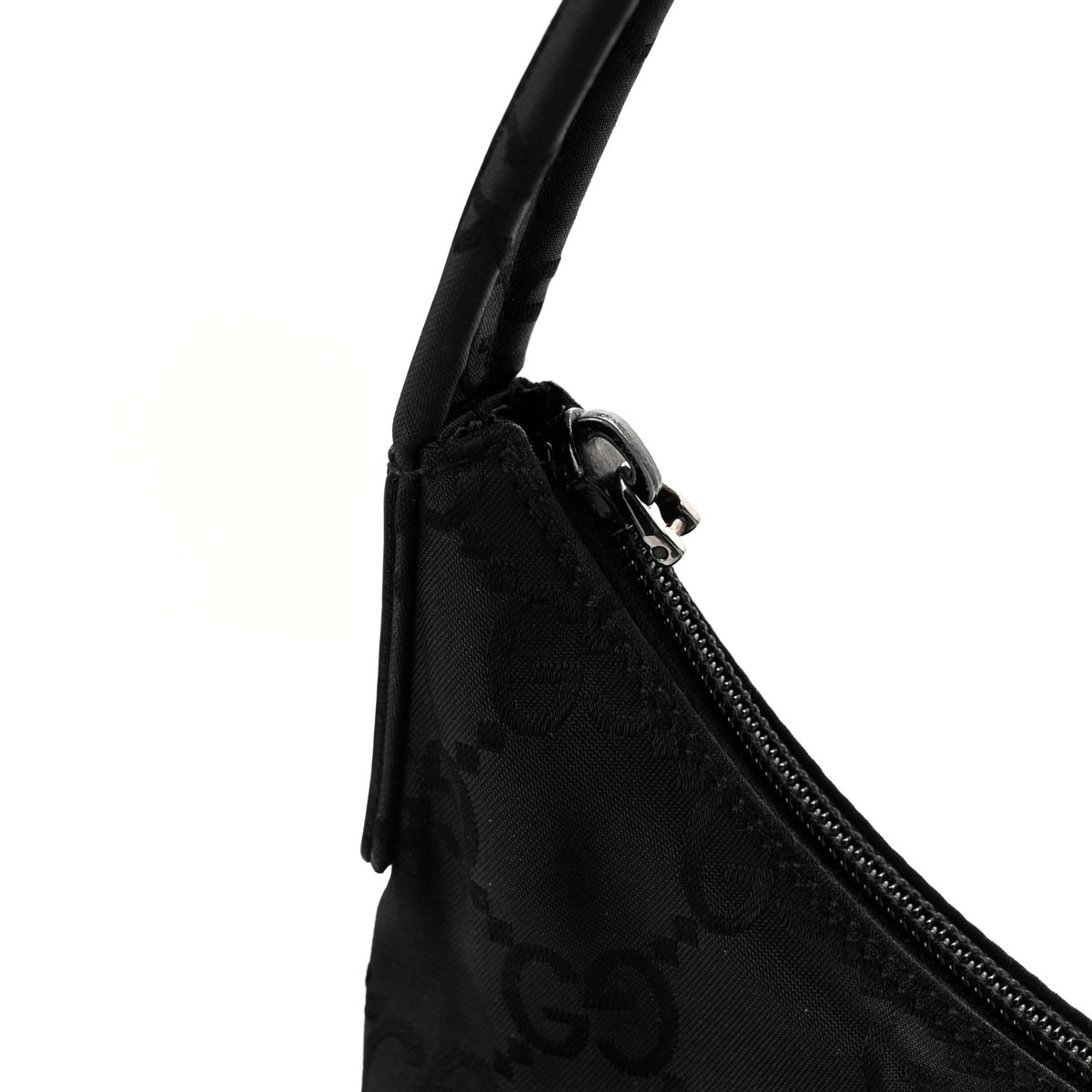Nylon Hobo Monogram Small  Black