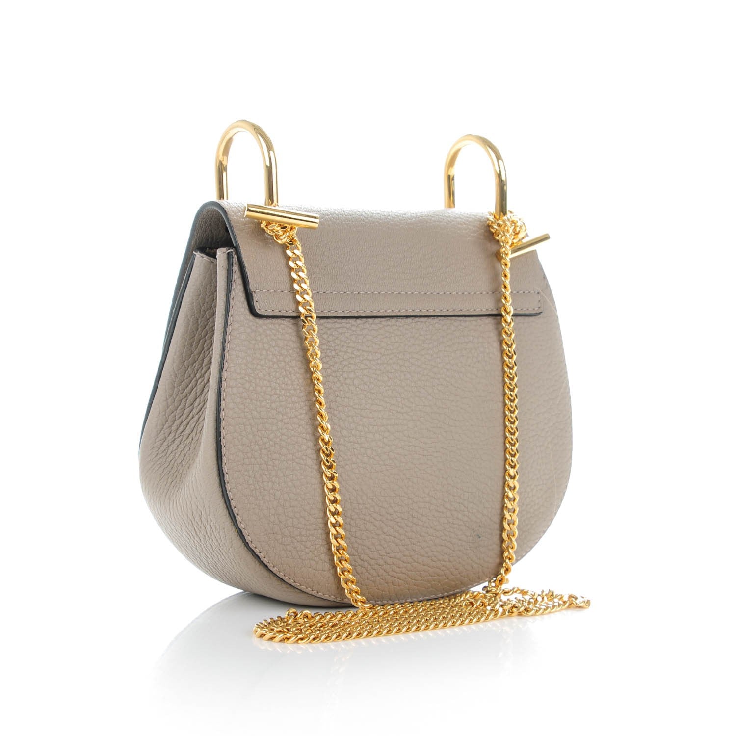 Chloe Grained Lambskin Mini Drew Shoulder Bag Motty Grey 3 of 9