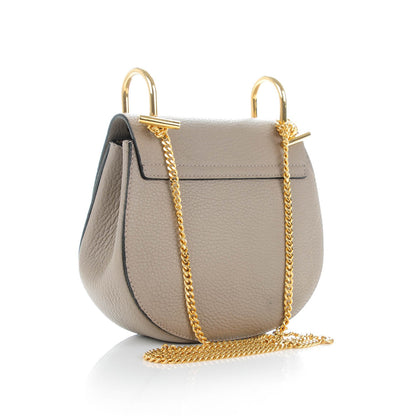 Chloe Grained Lambskin Mini Drew Shoulder Bag Motty Grey 3 of 9
