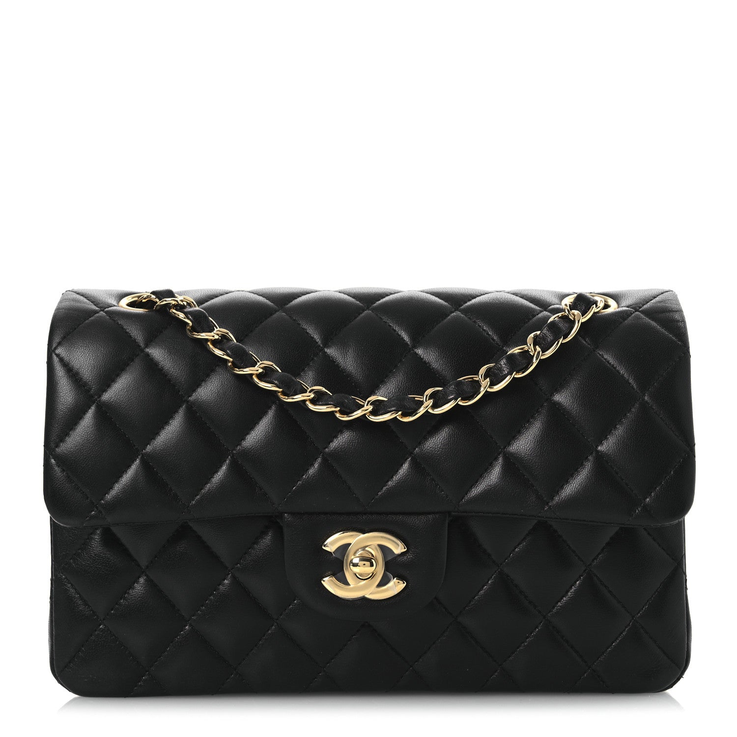 Chanel Lambskin Quilted Small Double Flap Black 1 of 11