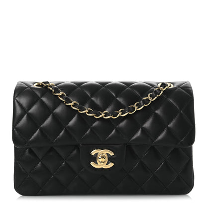 Chanel Lambskin Quilted Small Double Flap Black 1 of 11