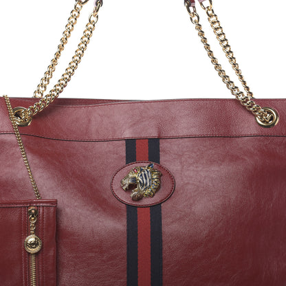 Gucci Calfskin Large Rajah Chain Tote Romantic Cherry 10 of 10