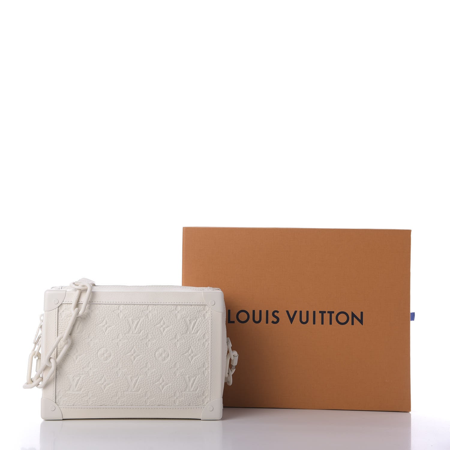 Louis Vuitton Taurillon Monogram Solar Ray Soft Trunk Powder White 10 of 10