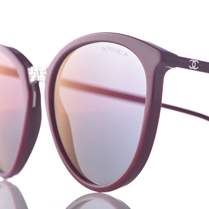 Chanel Acetate Butterfly Winter Sunglasses 5382 Dark Red 9 of 11