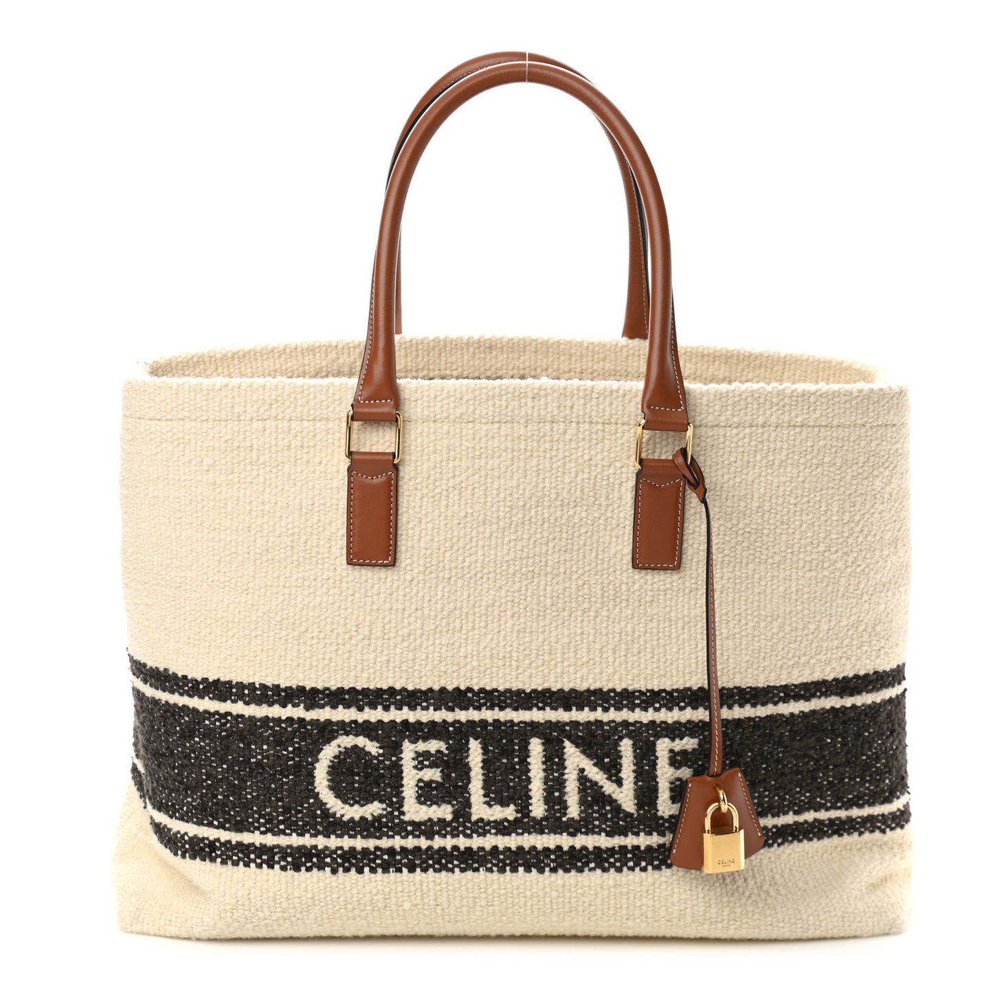 Plein Soleil Horizontal Cabas Natural Tan Black