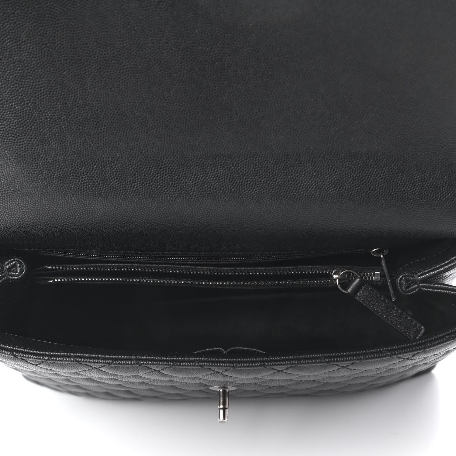 Chanel Caviar Lizard Quilted Large Coco Handle Flap Black 5 of 10