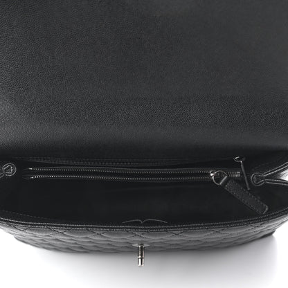 Chanel Caviar Lizard Quilted Large Coco Handle Flap Black 5 of 10