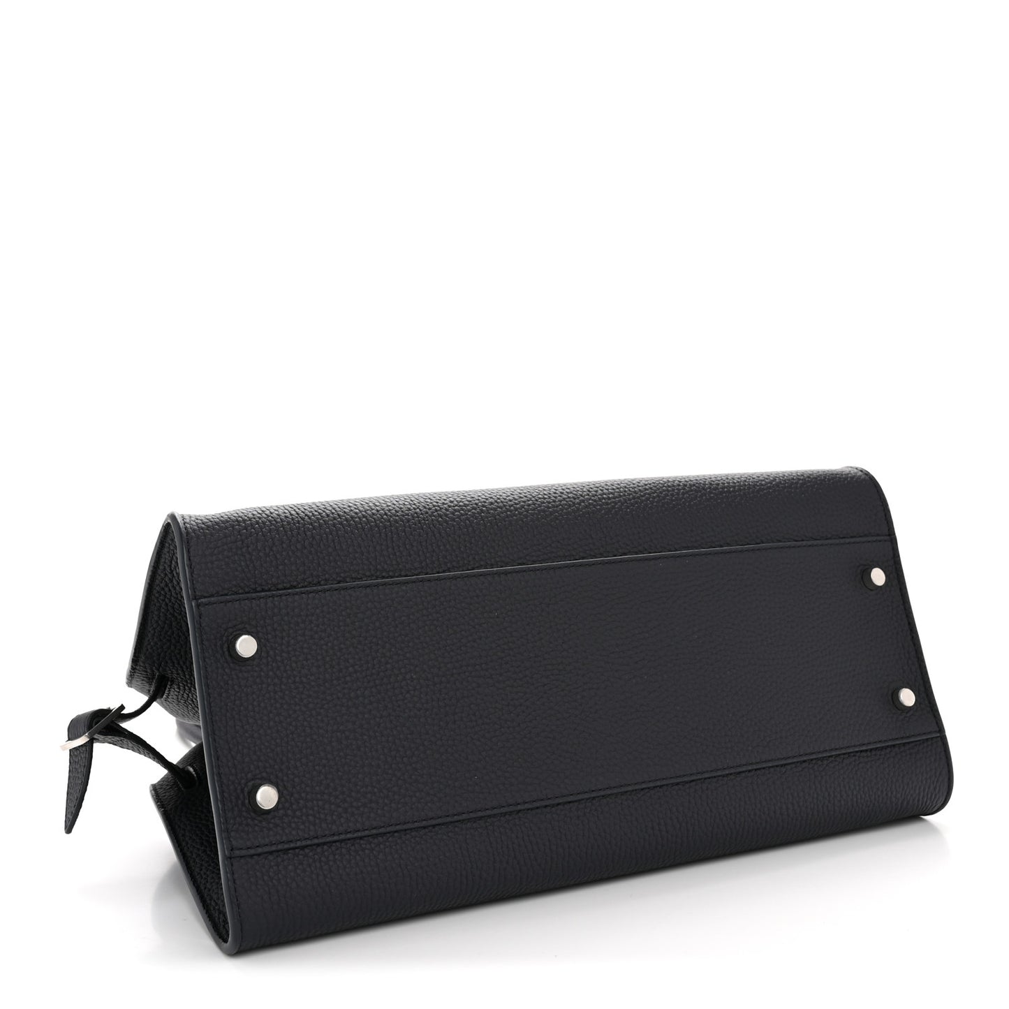 Matte Grained Calfskin Margaux Shoulder 12 Marine